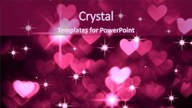  Presentation with magenta - Cool new theme with neon star - heart background boke photo dark backdrop and a violet colored foreground