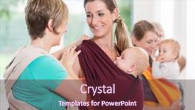  Presentation with neonatal - Slides having neonatal - group of women learning how background and a tawny brown colored foreground