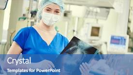  Presentation with neonatal intensive care - PPT theme having neonatal - intensive care unit female doctor background and a teal colored foreground