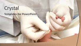  Presentation with neonatal - Theme having neonatal - making medicine blood test background and a lemonade colored foreground