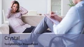  Presentation with neonatal - Presentation theme consisting of neonatal - pregnant woman visiting psychologist doctor background and a ocean colored foreground