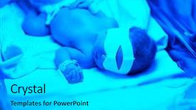  Presentation with old days - PPT theme having neonatal - two days old newborn baby background and a light gray colored foreground