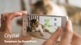  Presentation with take - Presentation with neonatal - woman take a picture background and a coral colored foreground