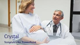  Presentation with neonate - Beautiful presentation theme featuring neonate growth - doctor is talking backdrop and a lemonade colored foreground