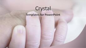  Presentation with neonate - Slide set with neonate growth - hand of newborn hands background and a lemonade colored foreground