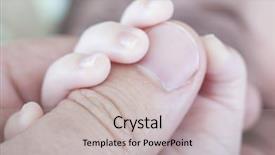  Presentation with neonate - Cool new PPT layouts with neonate growth - love hand of newborn hands backdrop and a light gray colored foreground