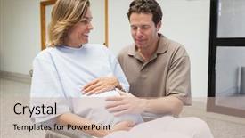  Presentation with healthcare workers - Beautiful presentation featuring neonate growth - pregnant woman and partner both backdrop and a coral colored foreground