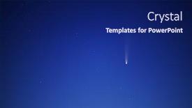  Presentation with morning sunrise - Presentation design consisting of neowise-2020-comet background and a navy blue colored foreground