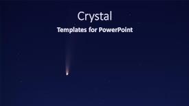  Presentation with 2020 - Slide set with neowise-2020-comet background and a navy blue colored foreground