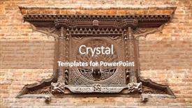  Presentation with peacock - Theme enhanced with newborn baby in a white pajamas sleeping on the stomach background and a light gray colored foreground