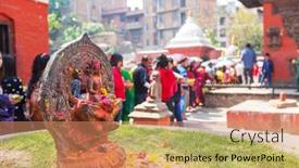  Presentation with ceremony - Cool new presentation theme with nepalese-people-in-traditional-religion backdrop and a coral colored foreground