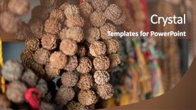  Presentation with traditional food romanian - Slides with nepalese traditional handicrafts and souvenirs background and a tawny brown colored foreground