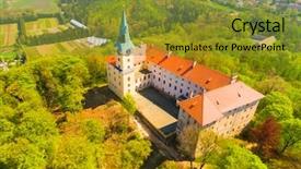  Presentation with czech republic - Amazing slide set having nepomuk who was born here backdrop and a gold colored foreground