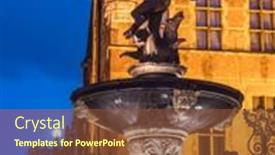  Presentation with illuminated - PPT layouts featuring neptune-s-fountain-illuminated background and a tawny brown colored foreground