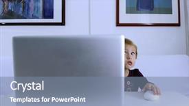  Presentation with internet surfing - Beautiful PPT layouts featuring nerd child alone scared backdrop and a  colored foreground