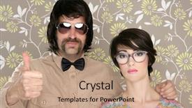  Presentation with retro - Audience pleasing presentation consisting of nerd silly couple tacky retro backdrop and a coral colored foreground
