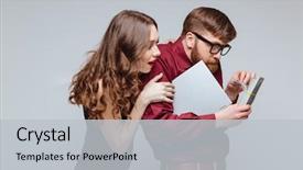  Presentation with money back - PPT theme consisting of nerd which recounts the money background and a light gray colored foreground