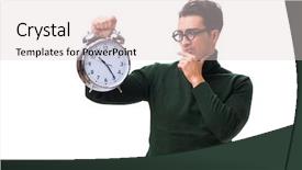  Presentation with clock - Presentation design consisting of nerd young money with giant background and a lemonade colored foreground