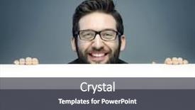  Presentation with young marines - Cool new slide set with nerdy young businessman backdrop and a dark gray colored foreground