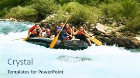  Presentation with rafting - Colorful slides enhanced with neretva-bosnia-25-july-unidentified backdrop and a sky blue colored foreground