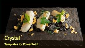  Presentation with black ink - Amazing presentation having nero - black risotto with squid ink backdrop and a wine colored foreground