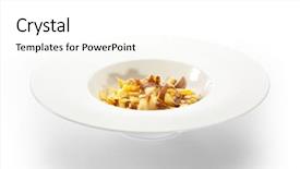  Presentation with pasta - Beautiful PPT theme featuring nero - pasta with truffle slice backdrop and a white colored foreground