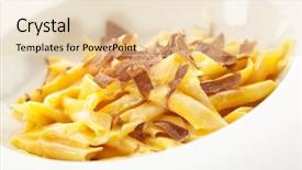  Presentation with pasta - Amazing presentation having nero - pasta with truffle slice backdrop and a lemonade colored foreground