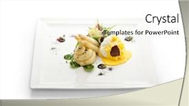  Presentation with potato - Presentation theme consisting of nero - poached egg with mashed potato background and a  colored foreground