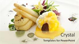  Presentation with potato - Presentation theme featuring nero - poached egg with mashed potato background and a lemonade colored foreground