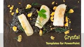  Presentation with ink - Presentation theme enhanced with nero - risotto cooked with squid ink background and a tawny brown colored foreground