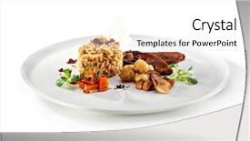  Presentation with beef - PPT layouts having nero - risotto with beef mushrooms background and a  colored foreground