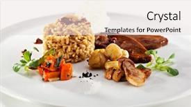  Presentation with beef - Cool new slides with nero - risotto with beef mushrooms backdrop and a  colored foreground