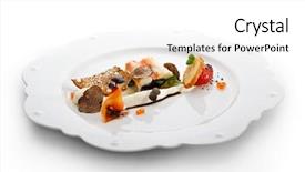  Presentation with crab - Slide deck with nero - salad with king red crab background and a  colored foreground