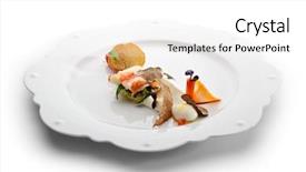  Presentation with crab - Beautiful presentation theme featuring nero - salad with king red crab backdrop and a  colored foreground