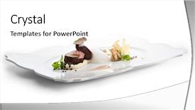  Presentation with veal - PPT layouts enhanced with nero - veal filet mignon with truffle background and a  colored foreground