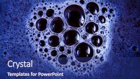  Presentation with nerve - Slide deck enhanced with nerve cell - abstract bubbles background and a navy blue colored foreground