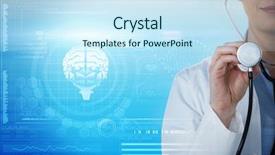  Presentation with nerve - Amazing presentation design having nerve cell - close-up of female doctor holding backdrop and a cool aqua colored foreground