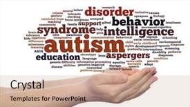  Presentation with social disorder - Cool new slide deck with nerve cell - concept conceptual childhood autism syndrome backdrop and a coral colored foreground