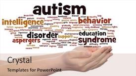  Presentation with speech disorder - Cool new slide set with nerve cell - concept conceptual childhood autism syndrome backdrop and a coral colored foreground