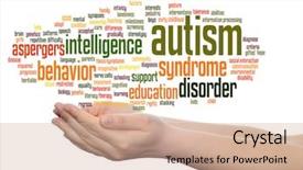  Presentation with speech disorder - Audience pleasing PPT theme consisting of nerve cell - concept conceptual childhood autism syndrome backdrop and a coral colored foreground