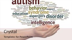  Presentation with social disorder - PPT layouts having nerve cell - concept conceptual childhood autism syndrome background and a soft green colored foreground