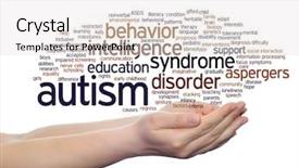  Presentation with speech disorder - Cool new presentation theme with nerve cell - concept conceptual childhood autism syndrome backdrop and a light gray colored foreground