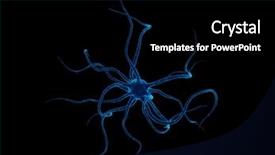  Presentation with cell - Presentation design featuring nerve cell - neurone background and a black colored foreground