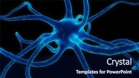  Presentation with nerve - Presentation having nerve cell - neurone background and a navy blue colored foreground