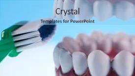  Presentation with intensive care unit health - PPT theme consisting of elegant woman is standing smiling  background and a tawny brown colored foreground