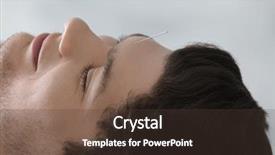  Presentation with nerve - Cool new PPT layouts with nerve impulses - handsome man at acupuncture treatment backdrop and a tawny brown colored foreground