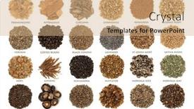  Presentation with healthcare system - Presentation theme consisting of nervine-health-food-composition-herbal background and a coral colored foreground