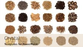  Presentation with healthcare system - Slide deck with nervine-health-food-herbal-plant background and a coral colored foreground