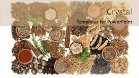  Presentation with nervous system - Presentation consisting of nervine-health-food-ingredients-used background and a coral colored foreground