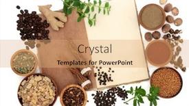  Presentation with plant based - Slide set enhanced with nervine-plant-based-healing-food background and a coral colored foreground